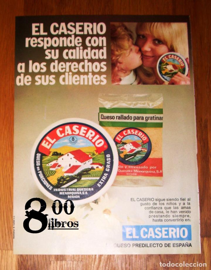 Cat&aacute;logos publicit&aacute;rios: ANUNCIO - HOJA - PUBLICIDAD. EL CASER&Iacute;O : El queso predilecto de Espa&ntilde;a... clientes. - 1974
