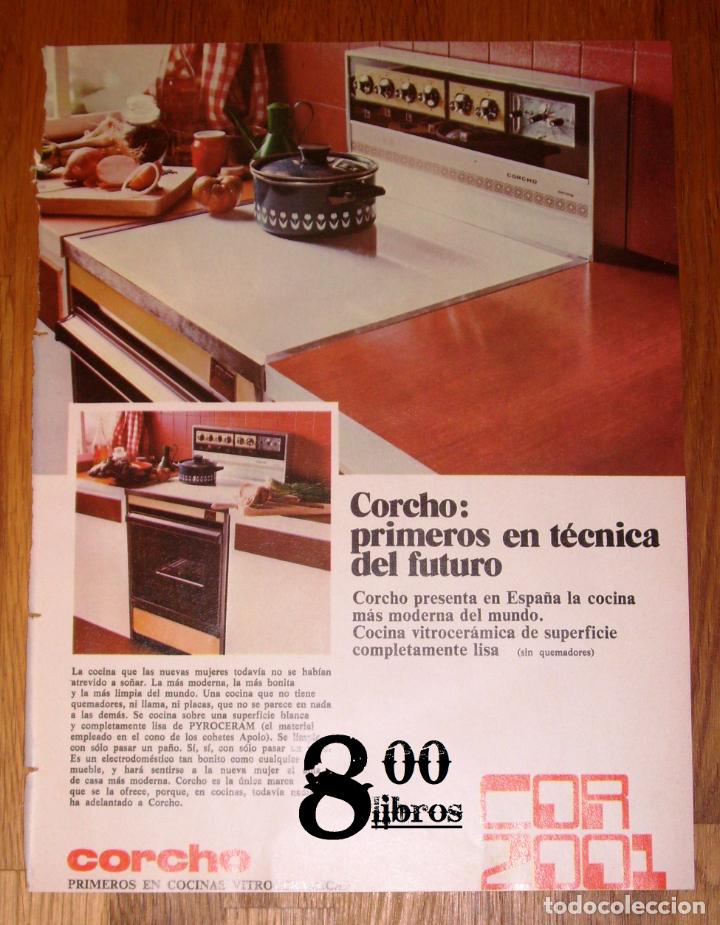 Cat&aacute;logos publicit&aacute;rios: ANUNCIO - HOJA - PUBLICIDAD. COCINAS CORCHO... vitrocer&aacute;mica ; LICUADORA AEG (2 p&aacute;ginas). - 1974