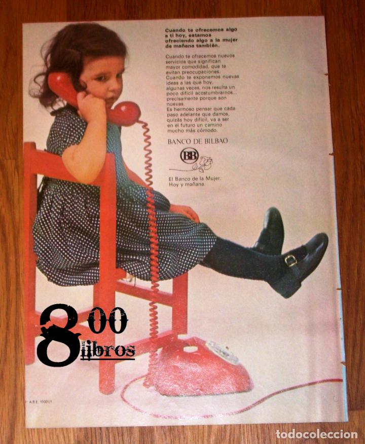 Cat&aacute;logos publicit&aacute;rios: ANUNCIO - HOJA - PUBLICIDAD. BANCO DE BILBAO : El banco de la mujer. Hoy y ma&ntilde;ana. - 1974