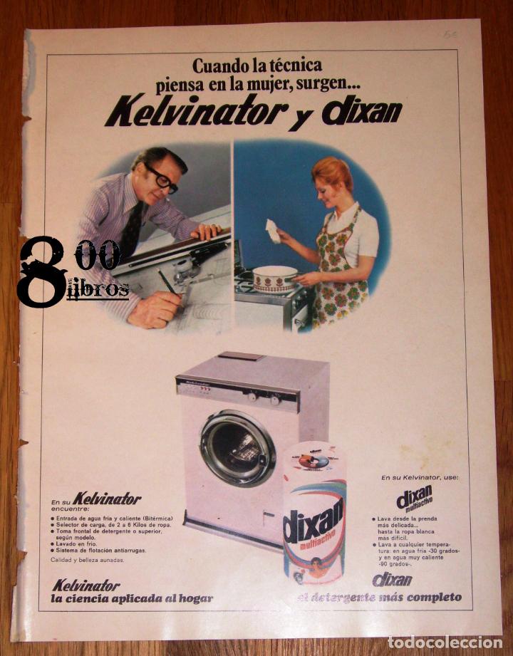 Cat&aacute;logos publicitarios: ANUNCIO - HOJA - PUBLICIDAD. KELVINATOR Y DIXAN ; DANONE : Lo m&aacute;s natural. - 1974