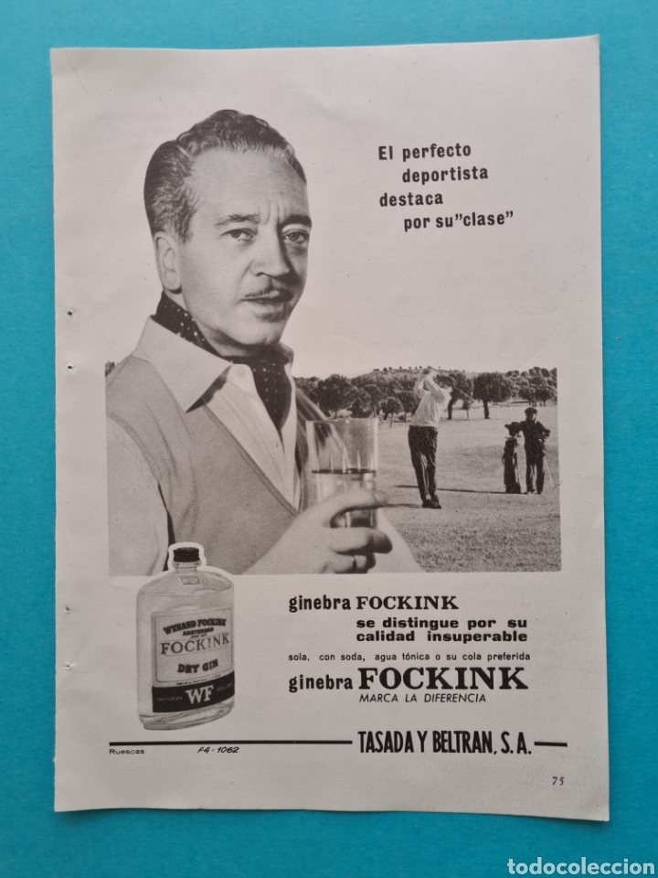 Cat&aacute;logos publicitarios: GINEBRA FOCKINK - ANUNCIO PUBLICITARIO 1 HOJA ORIGINAL RECORTE A&Ntilde;O 1963