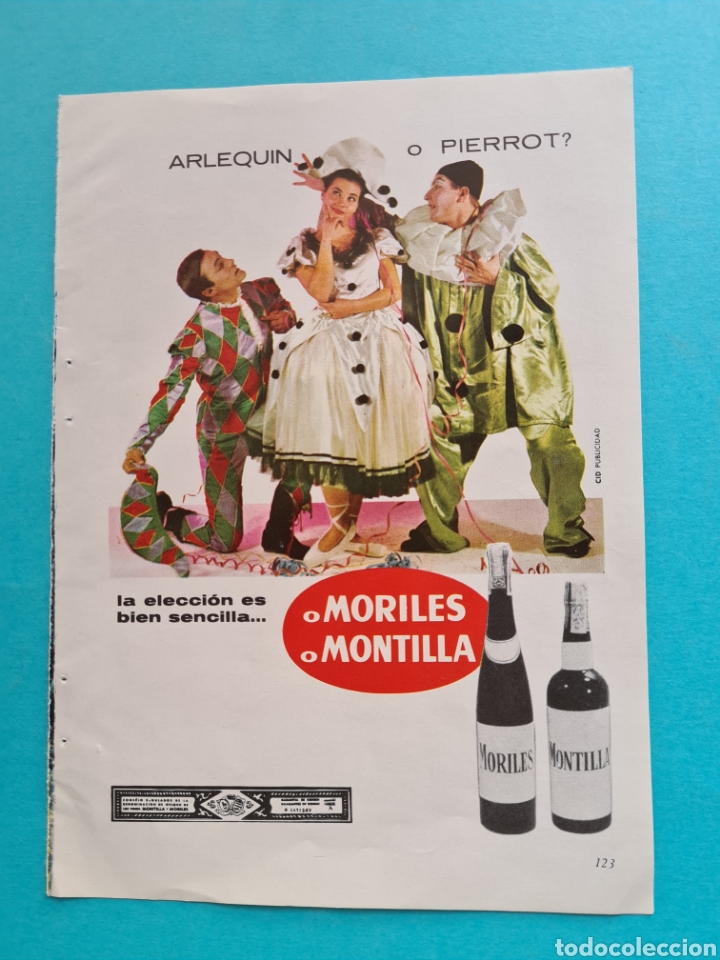 Advertising Catalogs: VINO MORILES MONTILLA + CAMISAS IKE - 1 HOJA CON 2 ANUNCIOS PUBLICITARIOS RECORTE 1962