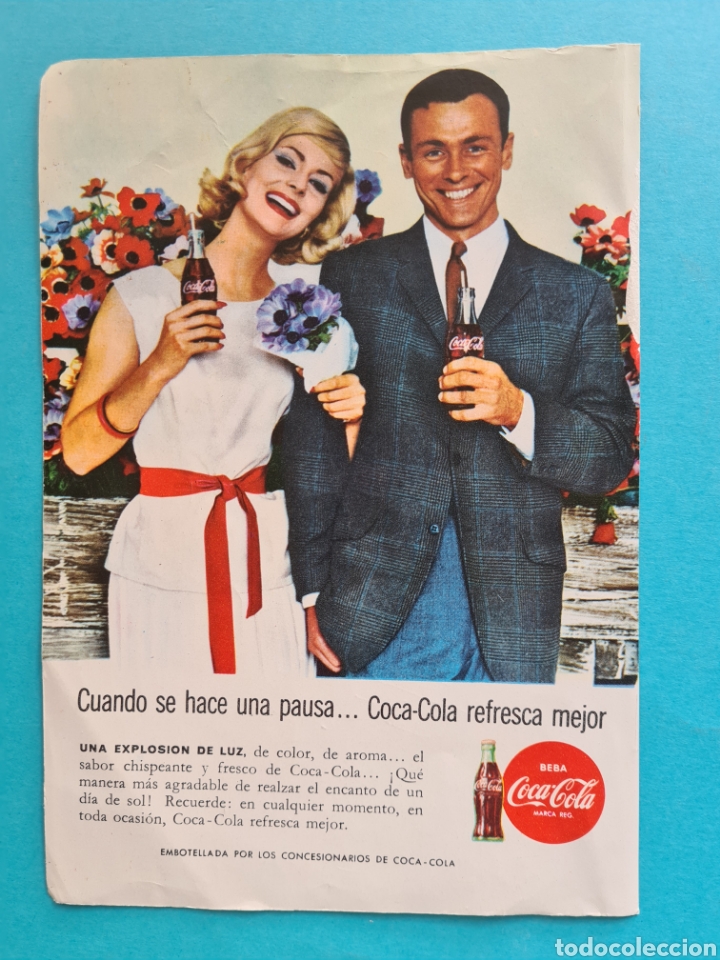 Cat&aacute;logos publicitarios: COCA COLA - ANUNCIO PUBLICITARIO - 1 HOJA ORIGINAL RECORTE A&Ntilde;O 1963