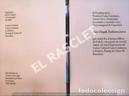 Cat&aacute;logos publicitarios: CATALOGO EXPOSICION MARC CHAGALL - Foto 2