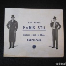 Catálogos publicitarios: BARCELONA-SASTRERIA PARIS STIL-TEMPORADA 1933 1934-CATALOGO PUBLICIDAD-VER FOTOS-(K-3829)