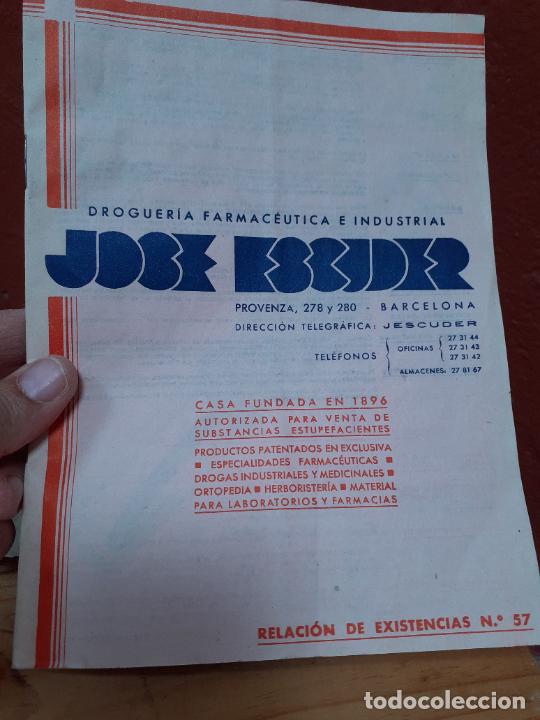 Advertising Catalogs: CAT&Aacute;LOGO DE PUBLICITARIO PRODUCTOS DROGUERIA FARMACEUTICA JOSE ESCUDER BARCELONA