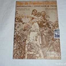 Catálogos publicitarios: CATALOGO DE VIVEROS HIJOS DE FRANCISCO LAZARO TEMPORADA 1960-61 CALATAYUD