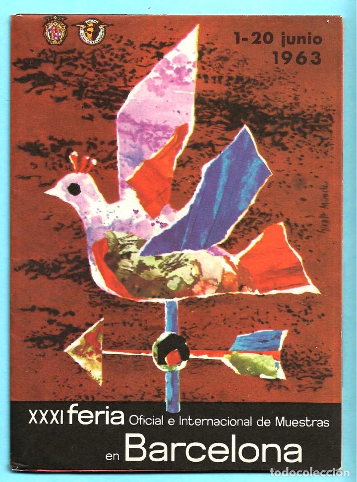 Cat&aacute;logos publicitarios: FOLLETO XXXI FERIA OFICIAL E INTERNACIONAL DE MUESTRAS EN BARCELONA, 1963.