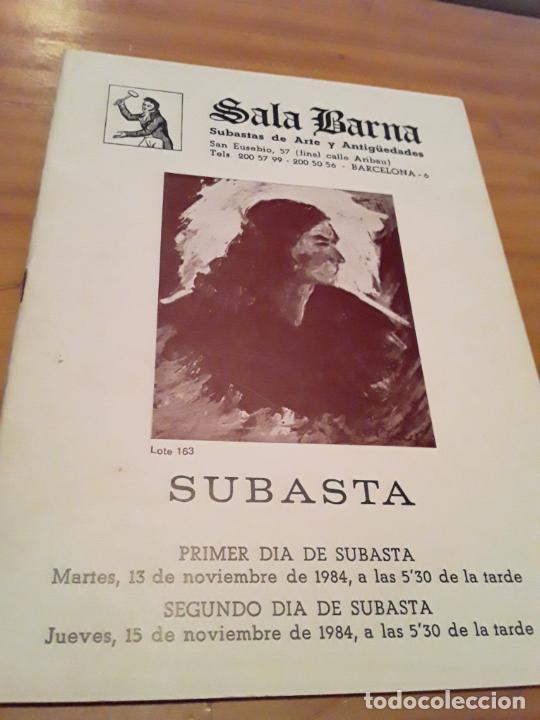 Werbekataloge: SALA BARNA.SUBASTAS DE ARTE Y ANTIGUEDADES.NOVIEMBRE 1984.