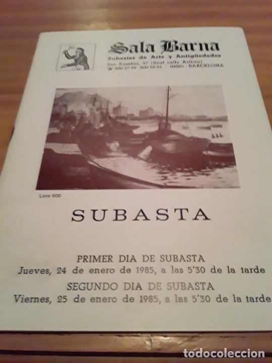 Werbekataloge: SALA BARNA.SUBASTAS DE ARTE Y ANTIGUEDADES.ENERO 1985.