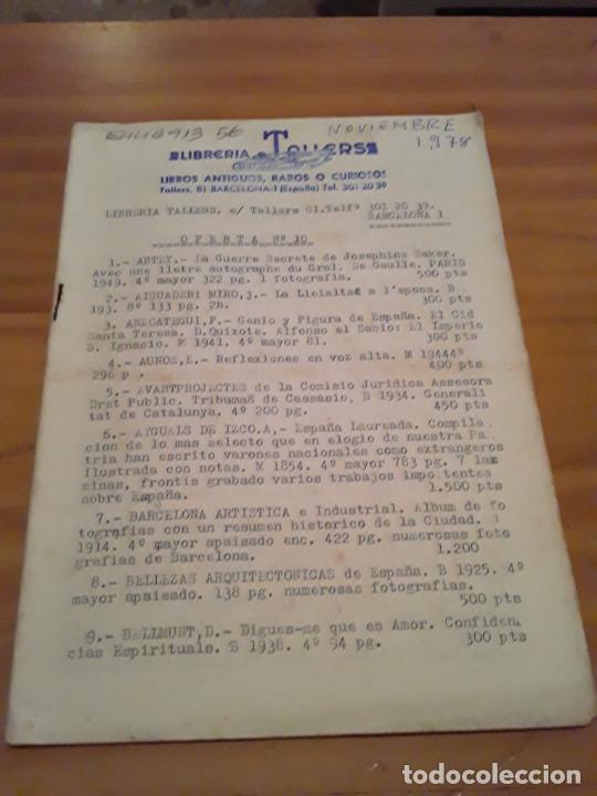 Catalogues publicitaires: LIBRERIA TOLLERS.LIBROS ANTIGUOS,RAROS O CURIOSOS.