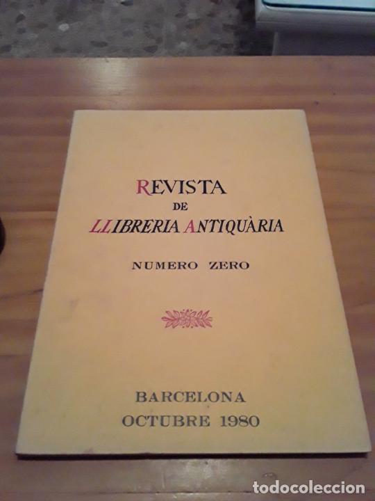 Werbekataloge: REVISTA DE LLIBRERIA ANTICUARIA.N-ZERO.OCTUBRE 1980.48 PAGINAS.