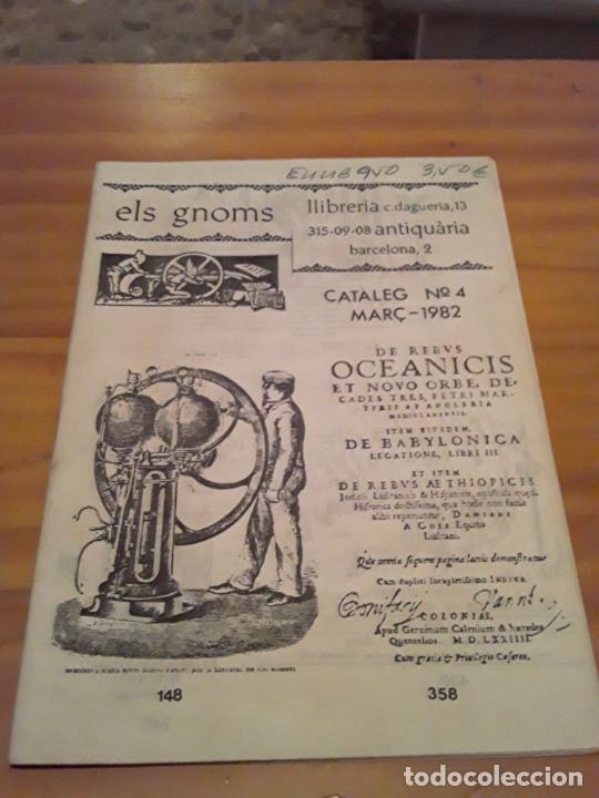 Werbekataloge: ELS GNOMS.LLIBRERIA ANTIQUARIA.CATALEG N.4.MARC- 1982.