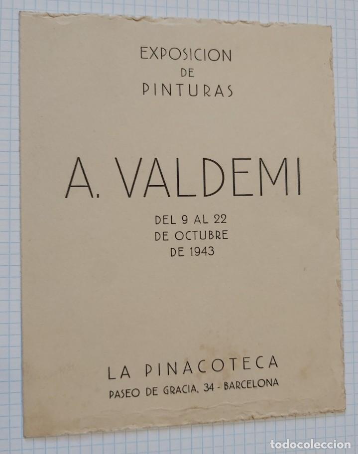 Werbekataloge: Programa exposici&oacute;n de pinturas A. Valdemi, 1943