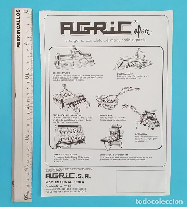 Werbekataloge: FOLLETO PUBLICIDAD MAQUINARIA AGRICOLA: AGRIC MASIAS DE VOLTREGA, MOTOAZADA, SEMBRADORA ... A&Ntilde;OS 70