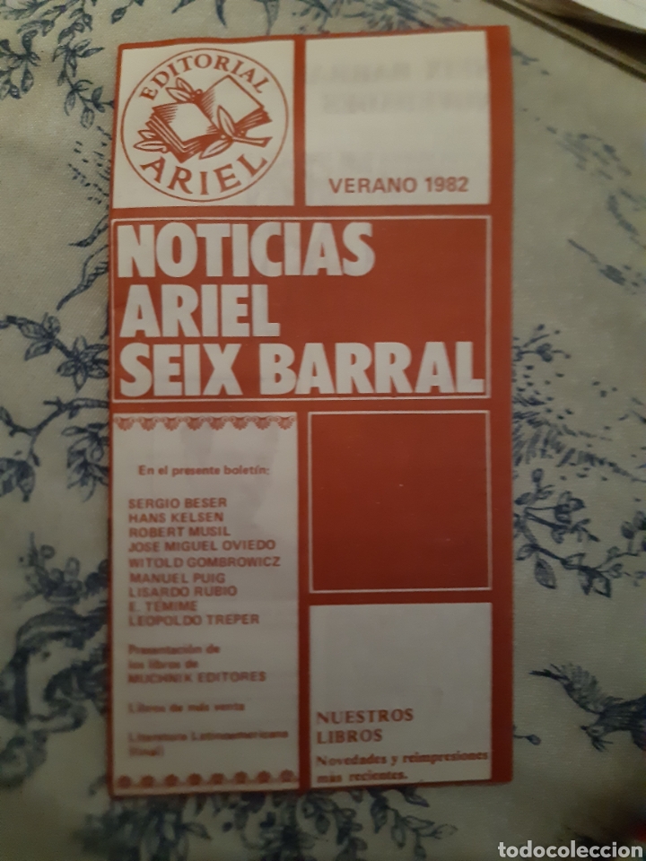 Cat&aacute;logos publicitarios: Catalogo noticias Ariel Seix Barral.verano 1982
