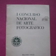 Catálogos publicitários: I CONCURSO NACIONAL DE ARTE FOTOGRAFICO CAMARA CLUB SABADELL 1953 C5. Lote 290725003