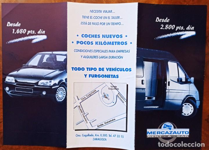 Werbekataloge: Cat&aacute;logo tarifa alquiler coche Ford 1994 Mercazauto Zaragoza