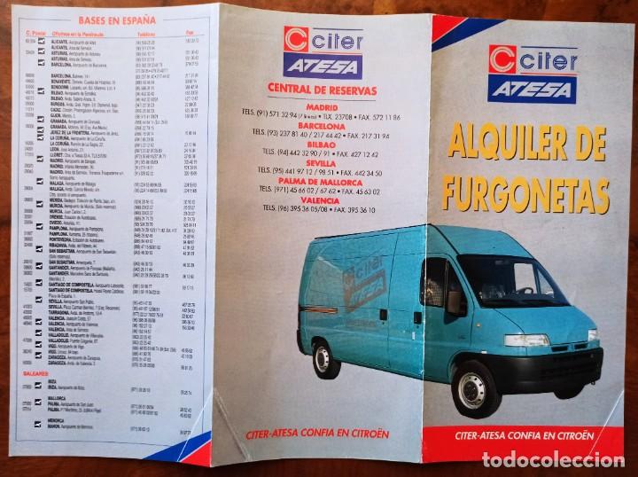 Werbekataloge: Cat&aacute;logo tarifa alquiler furgoneta Citroen 1995