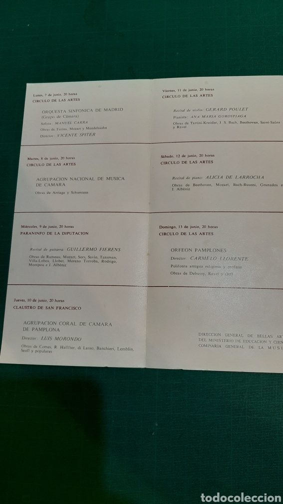Cat&aacute;logos publicitarios: M&Uacute;SICA PROGRAMA 1971 LUGO C&Iacute;RCULO ARTES - Foto 2