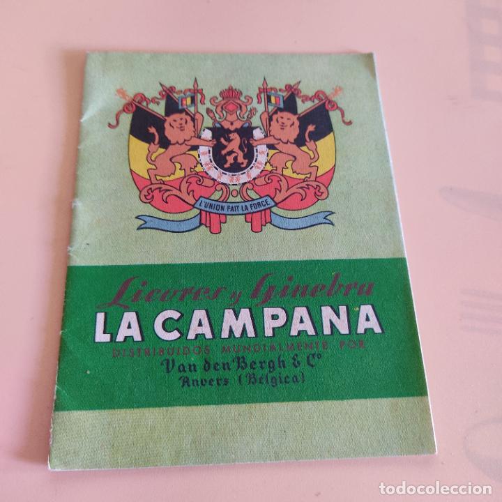 Werbekataloge: LICORES Y GINEBRA LA CAMPANA. SIN FECHAR.DISTRIBUIDOS MUNDIALMENTE POR VANDEN BERGH. 33 PAGS.