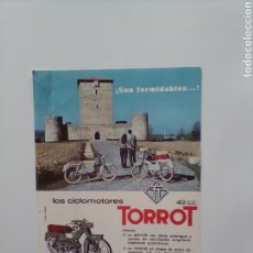 Catalogues publicitaires: PUBLICIDAD DE CICLOMOTOR TORROT Y CRILENKA. AÑOS 60. Lote 294978663