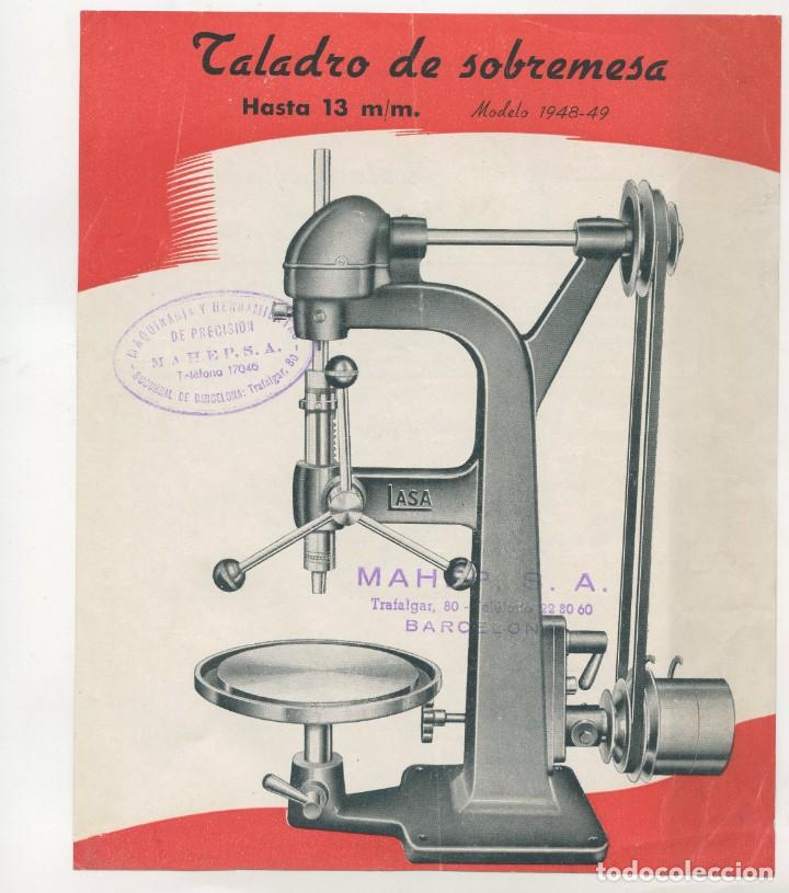 Catalogues publicitaires: Folleto publicitario empresa MAHEP S.A. Taladro de sobremesa (1948/49)