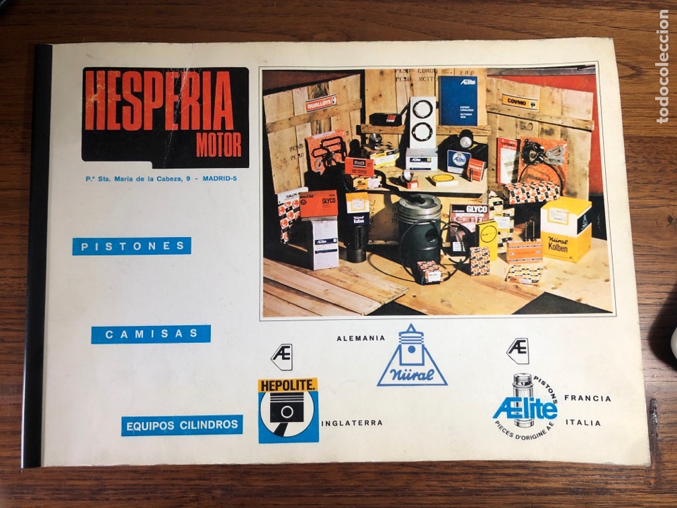 Advertising Catalogs: CAT&Aacute;LOGO HESPERIA MOTOR MADRID PISTONES CAMISAS EQUIPOS CILINDROS