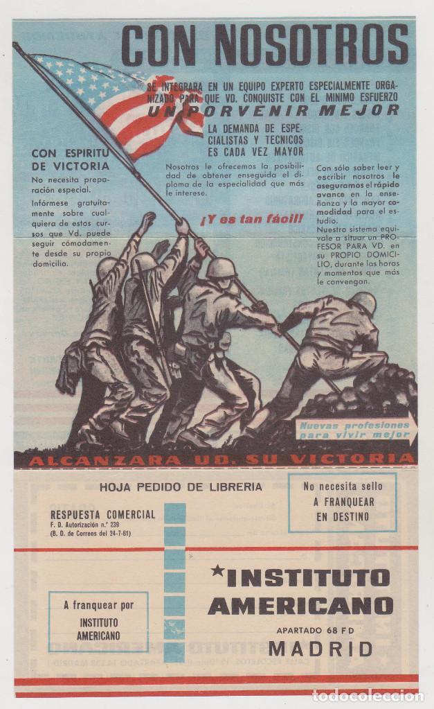 Cat&aacute;logos publicitarios: INSTITUTO AMERICANO - HOJA PEDIDO DE LIBRERIA - PERFECTO ESTADO