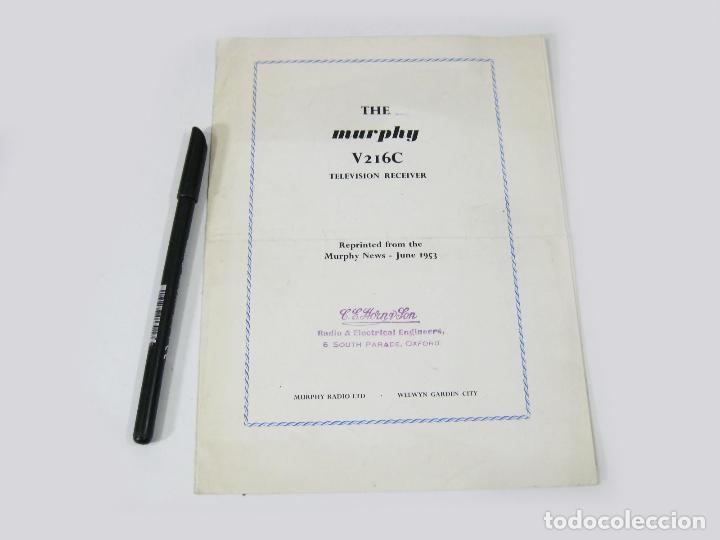 Catalogues publicitaires: ANTIGUO FOLLETO PUBLICITARIO DE LA TELEVISION THE MURPHY V216C. 1953.