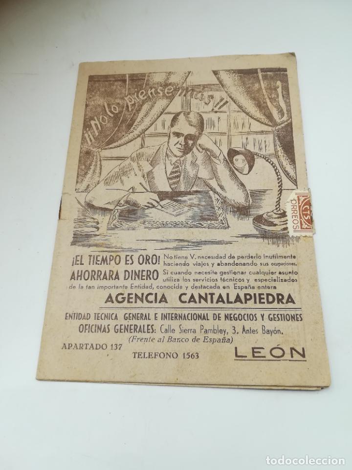 Werbekataloge: AGENCIA CANTALAPRIEDRA. GESTIONAMOS TUS ASUNTOS. LE&Oacute;N. 1945. PUBLICIDAD DE &Eacute;POCA. VER