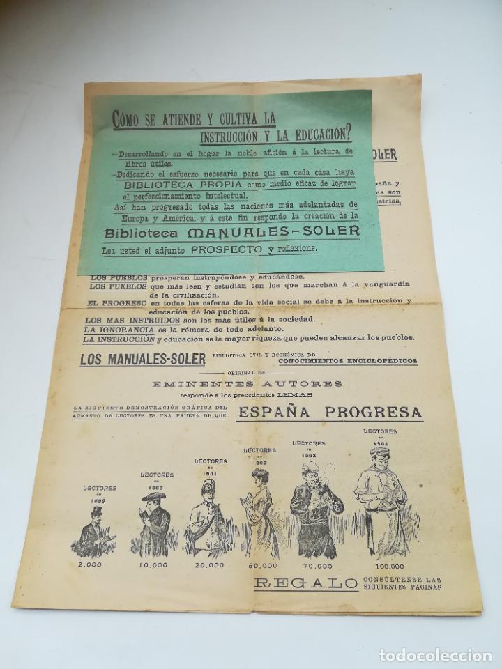 Werbekataloge: PANFLETO. ESPA&Ntilde;A PROGRESA. CON PUBLICIDAD DE &Eacute;POCA. SUCESORES DE SOLER. ILUSTRADO. VER