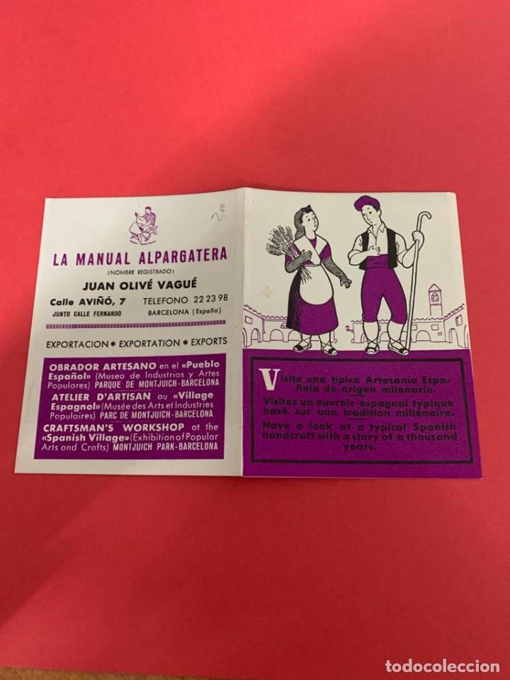 Cat&aacute;logos publicitarios: Peque&ntilde;o folleto publicitario de La Manual Alpargatera. Interesantes fotos de la &eacute;poca