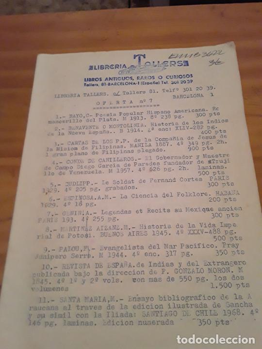 Catalogues publicitaires: LIBRERIA TOLLERS.LIBROS ANTIGUOS,RAROS O CURIOSOS.