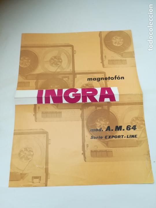 Werbekataloge: PUBLICIDAD. MAGNETOFON. INGRA. A.M64 SERIE EXPORT LINE. ILUSTRADO Y CON CARACTER&Iacute;STICAS TECNICAS