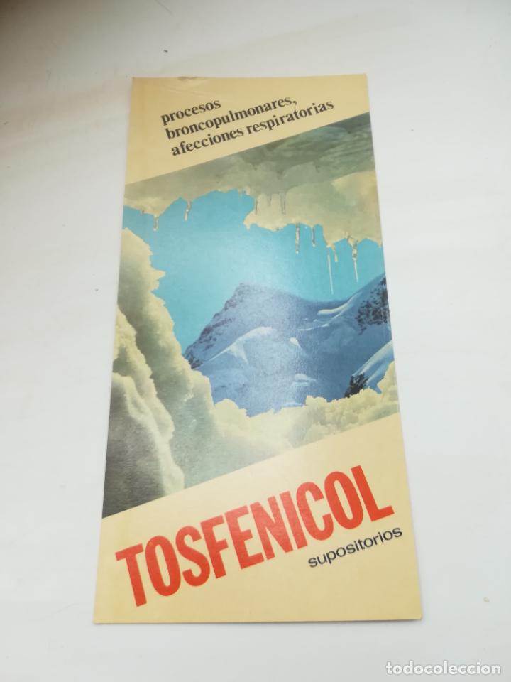 Werbekataloge: PUBLICIDAD FARMACIA. TOSFENICOL. AFECCIONES RESPIRATORIAS. EMYFAR, BARCELONA. VER DORSO