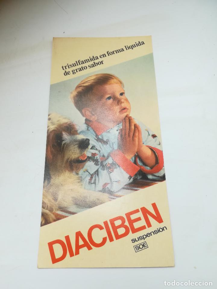 Werbekataloge: PUBLICIDAD FARMACIA. DIACIBEN. TRISULFAMIDA. EMYFAR, BARCELONA. VER DORSO