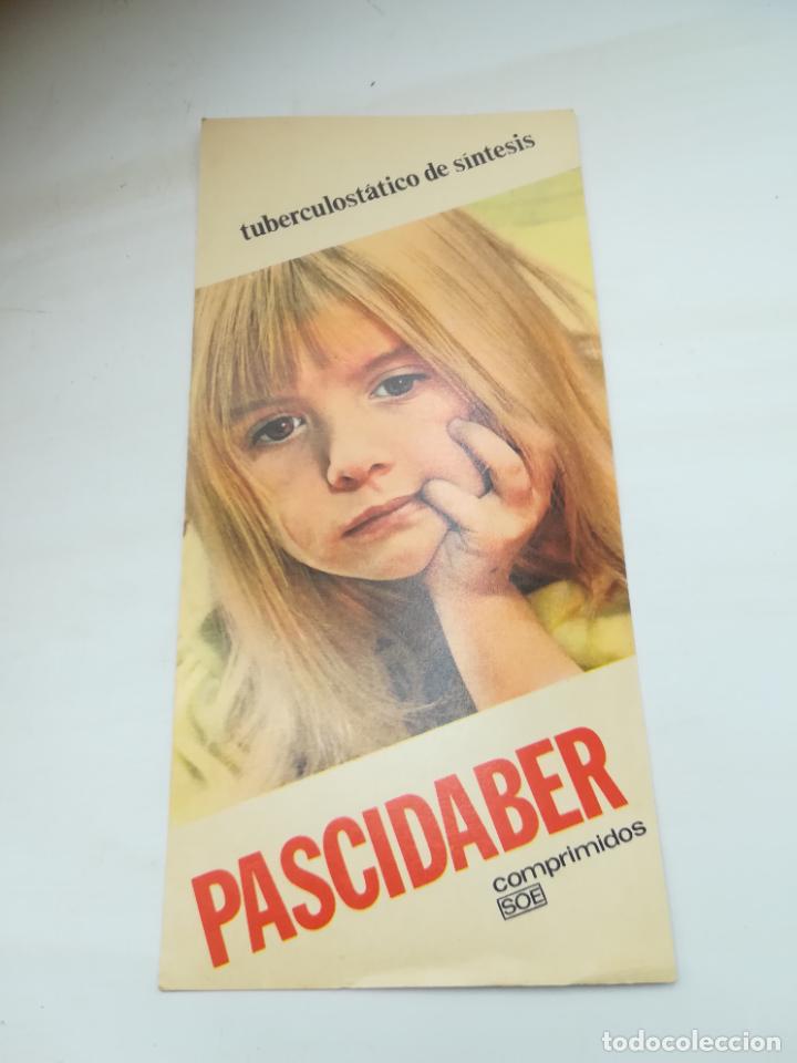 Werbekataloge: PUBLICIDAD FARMACIA. PASCIDABER. TUBERCULOSTATICO DE S&Iacute;NTESIS. EMYFAR, BARCELONA. VER DORSO