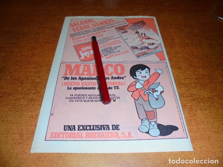 Cataloghi pubblicitari: PUBLICIDAD 1977: MARCO EN EDITORIAL BRUGUERA / SUPER JOYAS (NOVELAS JUVENILES EN COMIC)