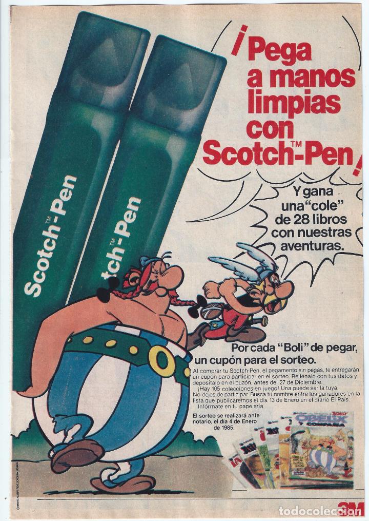 Cat&aacute;logos publicitarios: Recorte publictario - Asterix y Obelix - Pegamento Scotch-Pen