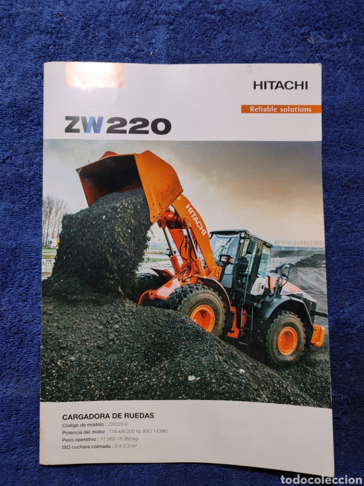 Cat&aacute;logos publicitarios: Cat&aacute;logo excavadora Hitachi zw220