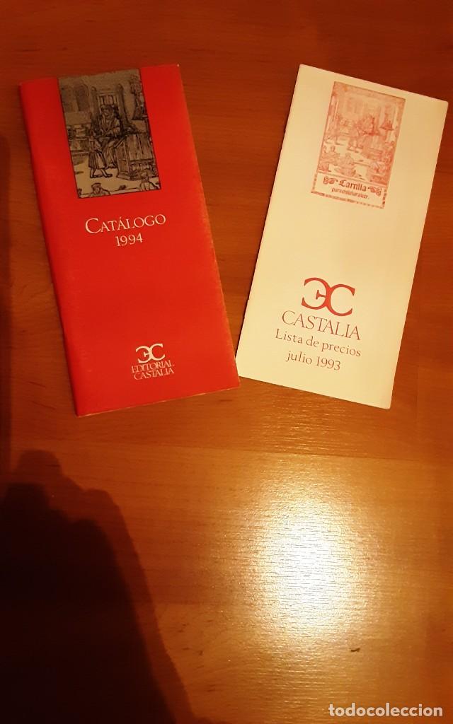 Cat&aacute;logos publicitarios: Cat&aacute;logo libros Editorial Castalia 1994 y lista de precios 1993