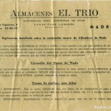 Catálogos publicitarios: PUBLICIDAD ALMACENES EL TRÍO. MADRID. AÑOS 40 SIGLO XX. PP. 6