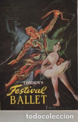 Cat&aacute;logos publicitarios: PROGRAMA DEL TEATRO LICEO DE BARCELONA - LONDON FESTIVAL BALLET - 1955 CLAPERA
