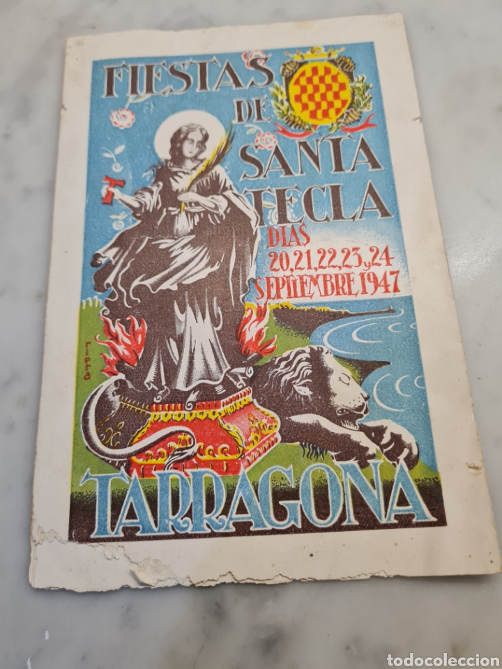 Cat&aacute;logos publicitarios: Fiestas de Santa Tecla 1947 programa - Foto 1