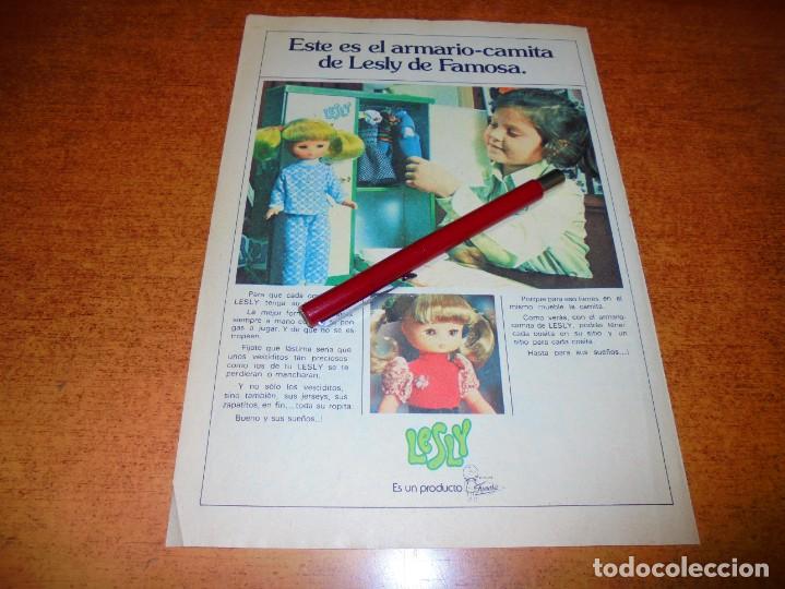 Cat&aacute;logos publicit&aacute;rios: PUBLICIDAD JUGUETES 1977: MU&Ntilde;ECA LESLY DE FAMOSA