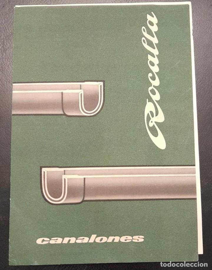 Cat&aacute;logos publicitarios: CAT&Aacute;LOGO D&Iacute;PTICO CON LISTA DE PRECIOS DE CANALONES ROCALLA