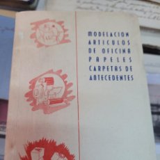Catálogos publicitarios: CATALOGO INDUSTRIAS AVEZUELA MODELACION ARTICULOS DE OFICINA PAPELES CARPETAS DE ANTECEDENTES 1959. Lote 312492423