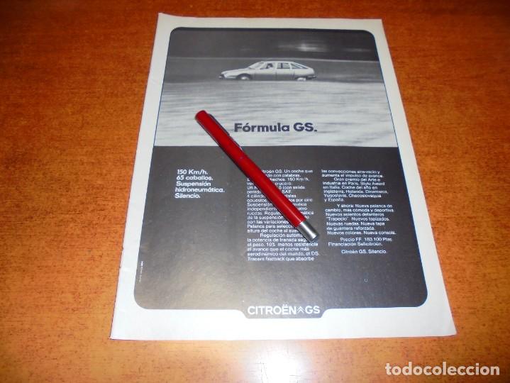 Cat&aacute;logos publicitarios: PUBLICIDAD 1974: CITRO&Euml;N GS