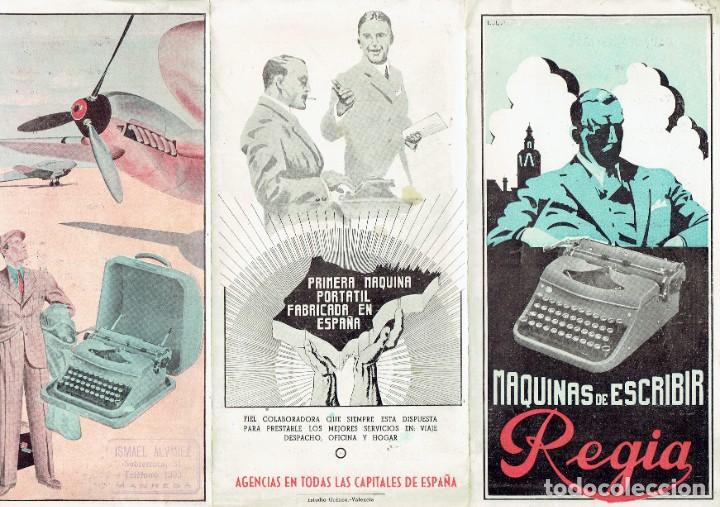 Cat&aacute;logos publicitarios: PUBLICIDAD MAQUINAS DE ESCRIBIR REGIA .